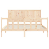 Bed Frame without Mattress King Size Solid Wood Pine 3192626