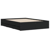 Bed Frame with Drawers without Mattress Black 120x200 cm 3207281