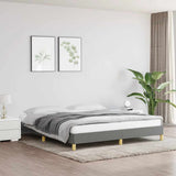 Bed Frame without Mattress Dark Grey 180x200cm Super King Fabric 349837