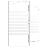 Bath Enclosure 120x68x130 cm Tempered Glass Stripe 146226