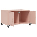 ZNTS Coffee Table Pink 68x50x43.5 cm Steel 846687