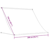 Retractable Awning Cream 200x150 cm Fabric and Steel 368759