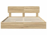Storage Bed with Drawer Sonoma Oak 140 x 200 cm Engineered Wood 3412271