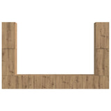 TV Cabinet Set 8 pcs Artisan Oak Engineered Wood 3409140