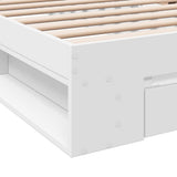 Bed Frame with Drawer without Mattress White 100x200 cm 3280790