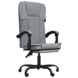 Reclining Office Chair Light Grey Fabric 349794