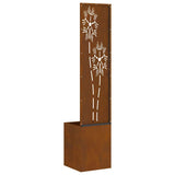 Garden Privacy Screen Rusty 32 x 32 x 150 cm Weathering steel 876370
