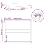 Wall Shelves 2 pcs 50x40 cm Silver Stainless Steel 30284