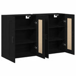 Wall-mounted Cabinet 2 pcs Black oak 160 x 34 x 90 cm 3333107