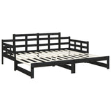 Pull-out Day Bed without Mattress Black 2x cm 820346