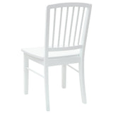 Dining Chairs 2 pcs White 50 x 52.5 x 91 cm Solid Rubber Wood 42020453