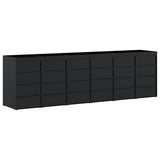 Wheelie Bin Storage for 6 Bins Black 408 x 77.5 x 121.5 cm 3394742
