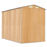 Garden Shed Light Brown 192x274x223 cm Galvanised Steel 3147472