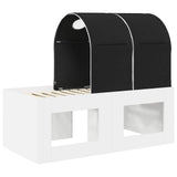 Bed with Tunnel 4 pcs Artisian Oak and Black Engineered Wood 3423514