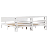 Bed Frame with Headboard without Mattress White 180x200 cm Super King 3306093