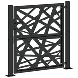 Garden Gate Black 100x100 cm Steel Light Design 4100949
