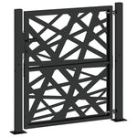 ZNTS Garden Gate Black 105x106 cm Steel Light Design 4100949