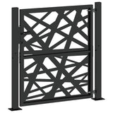 ZNTS Garden Gate Black 105x106 cm Steel Light Design 4100949