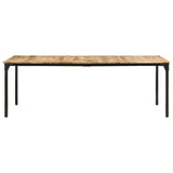 ZNTS Dining Table 220x100x76 cm Rough Mango Wood 321977