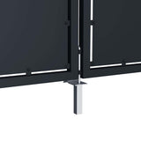 Garden Gate Steel 400x175 cm Anthracite 144533