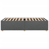 Bed Frame without Mattress Dark Grey Single Fabric 3284782