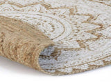 Area Rug Braided Jute Printed 240 cm Round 343589
