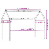 Kids' Bed Roof White 217x85.5x154 cm Solid Wood Pine 846962