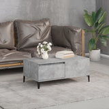 ZNTS Coffee Table Concrete Grey 90x50x36.5 cm Engineered Wood 821120