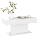 ZNTS Coffee Table High Gloss White 96x50x45 cm Engineered Wood 806837