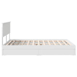 Storage Bed with Headboard White 160 x 200 cm Engineered Wood 3408438