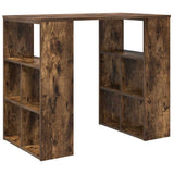 Desk with Shelf Smoked Oak 90 x 50 x 75 cm Engineered Wood 869510