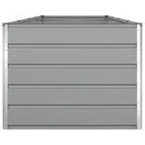 Planter Light Grey 385 x 100 x 75 cm Galvanised Steel 42018172