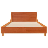 Bed Frame without Mattress Wax Brown 90x190 cm Single Solid Wood Pine 850751