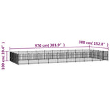 Outdoor Dog Kennel Steel 37.64 m 3124632