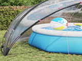 Pool Dome Folding Manual Transparent 546 x 516 x 250 cm PVC 42001129