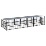 Outdoor Dog Kennel with Roof Steel 11,26 m 3124611