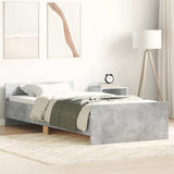 Bed Frame without Mattress Concrete Grey 75x190 cm 835949