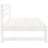 Garden Middle Sofa White 120x80 cm Solid Wood Pine 825703