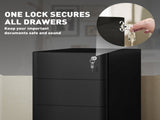3-Drawer Steel Filing Cabinet with Lock - Black T3398P341253