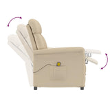 Massage Chair Cream 70.5 x 96.5 x 95 cm Fabric and metal 348411
