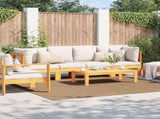 Area Rugs Moire Square AGIRA Natural 240 x 240 cm Polyester 42022543