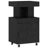 Bar Cart Black Oak 50 x 41 x 89 cm Engineered Wood 8015682