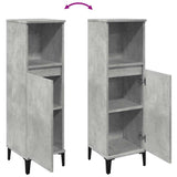 Bathroom Cabinet Concrete Grey 30x30x100 cm Engineered Wood 857110