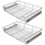 50482 Pull-Out Wire Baskets 2 pcs Silver 800 mm