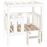 Dog Bed White 65.5x50.5x70 cm Solid Wood Pine 822373