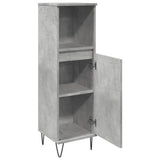 Bathroom Cabinet Concrete Grey 30x30x100 cm Engineered Wood 857207