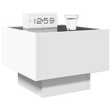 ZNTS Bedside Table with Infinity LED White 40x40x30 cm 3284063