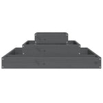 ZNTS Planter Grey 80x80x27 cm Solid Wood Pine 823866
