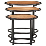 Nesting Tables 3 pcs Solid Wood Acacia 358931