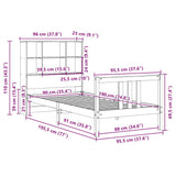 Bookcase Bed without Mattress 90x190cm Single Solid Wood Pine 3322301